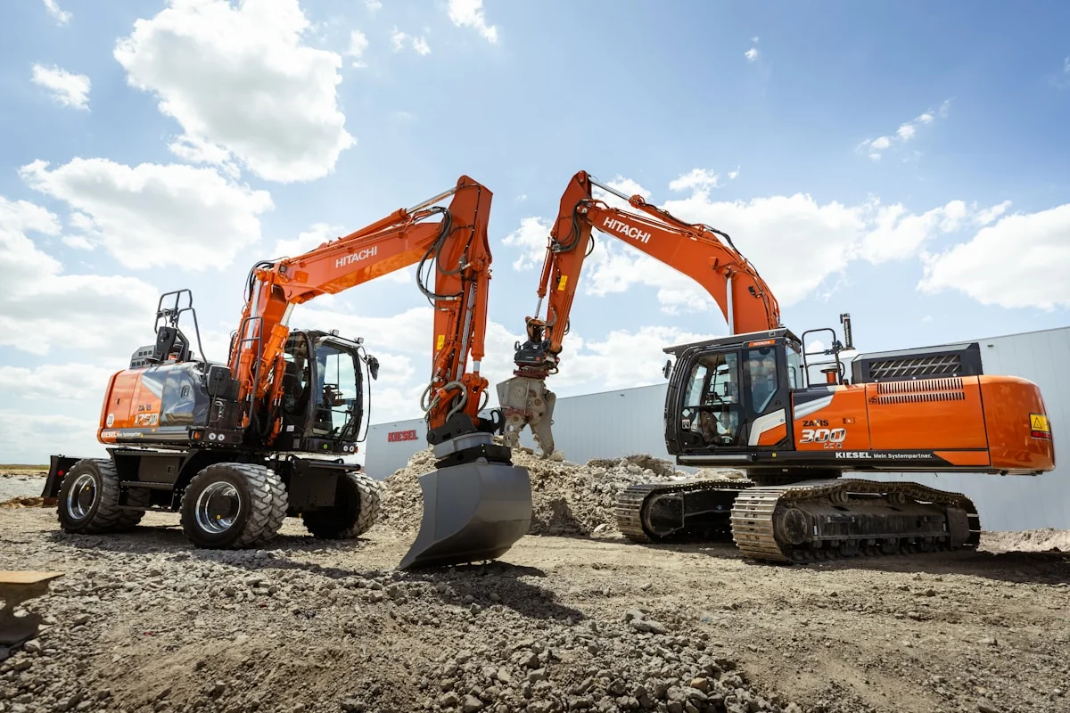 Modernste Baumaschinen im Einsatz